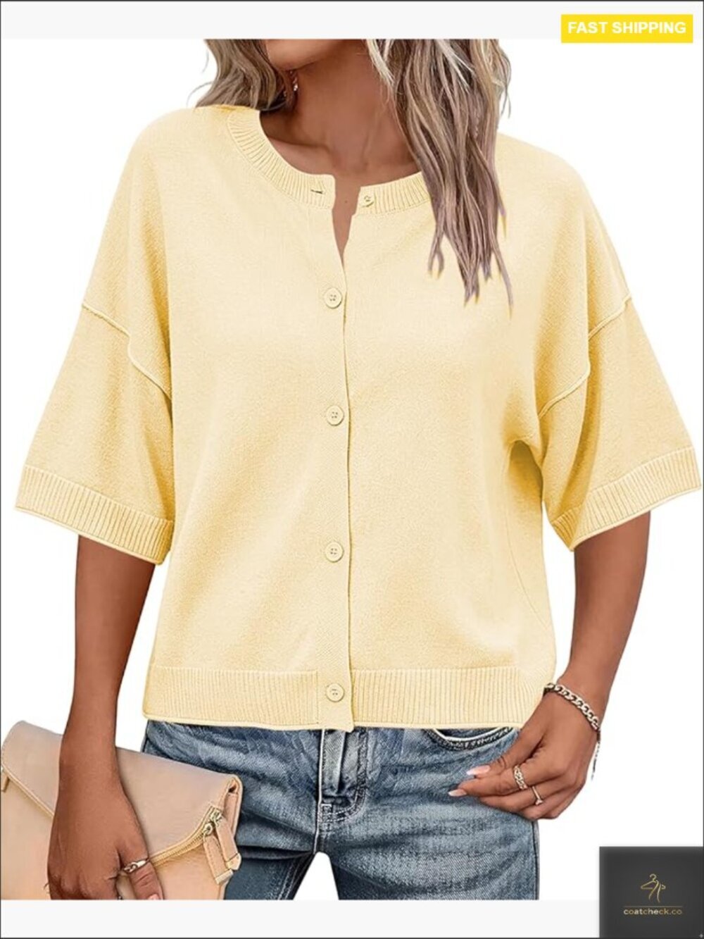 Short Sleeve Cardigan Button Up Lightweight Knit Casual Open Front Summer Top